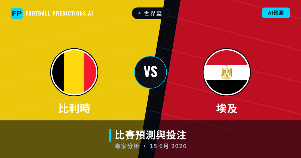 比利時 vs 埃及 — 比赛预测和前瞻