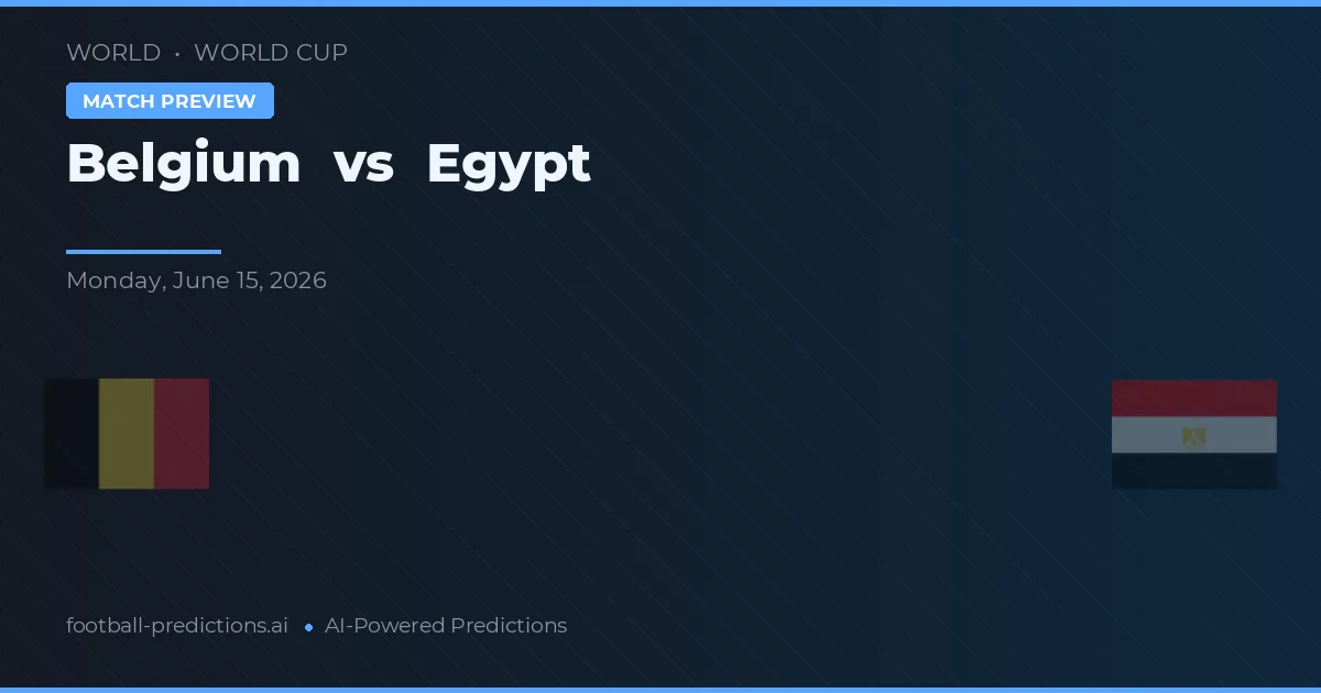 Belgia vs Egypt — prediksi dan pratinjau pertandingan