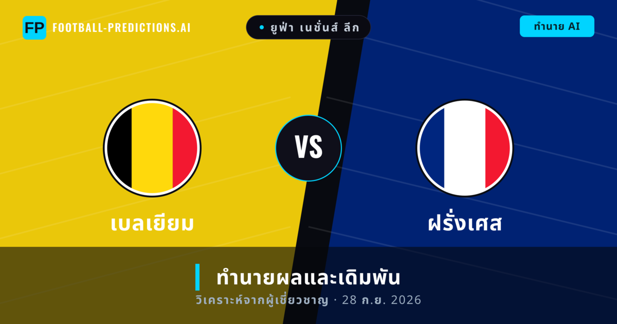 เบลเยียม พบ ฝรั่งเศส — ทำนายผลและพรีวิวการแข่งขัน