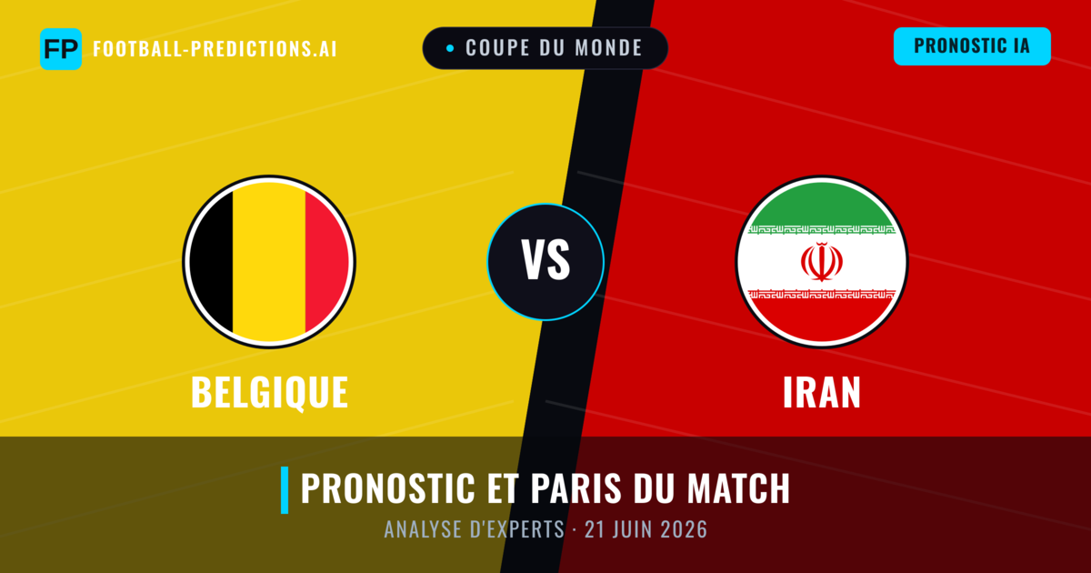 Belgique vs Iran — pronostic et avant-match