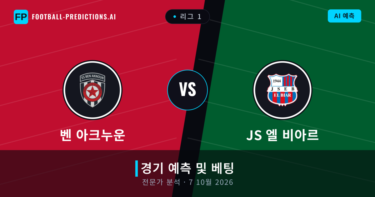 벤 아크누운 대 JS 엘 비아르 — 경기 예측 및 프리뷰