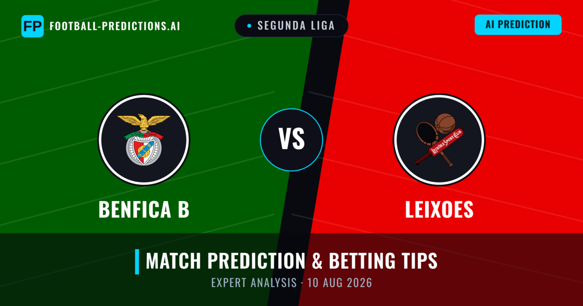 Benfica B vs Leixoes — match prediction & preview