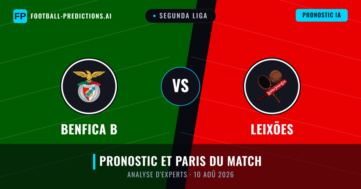 Benfica B vs Leixões — pronostic et avant-match