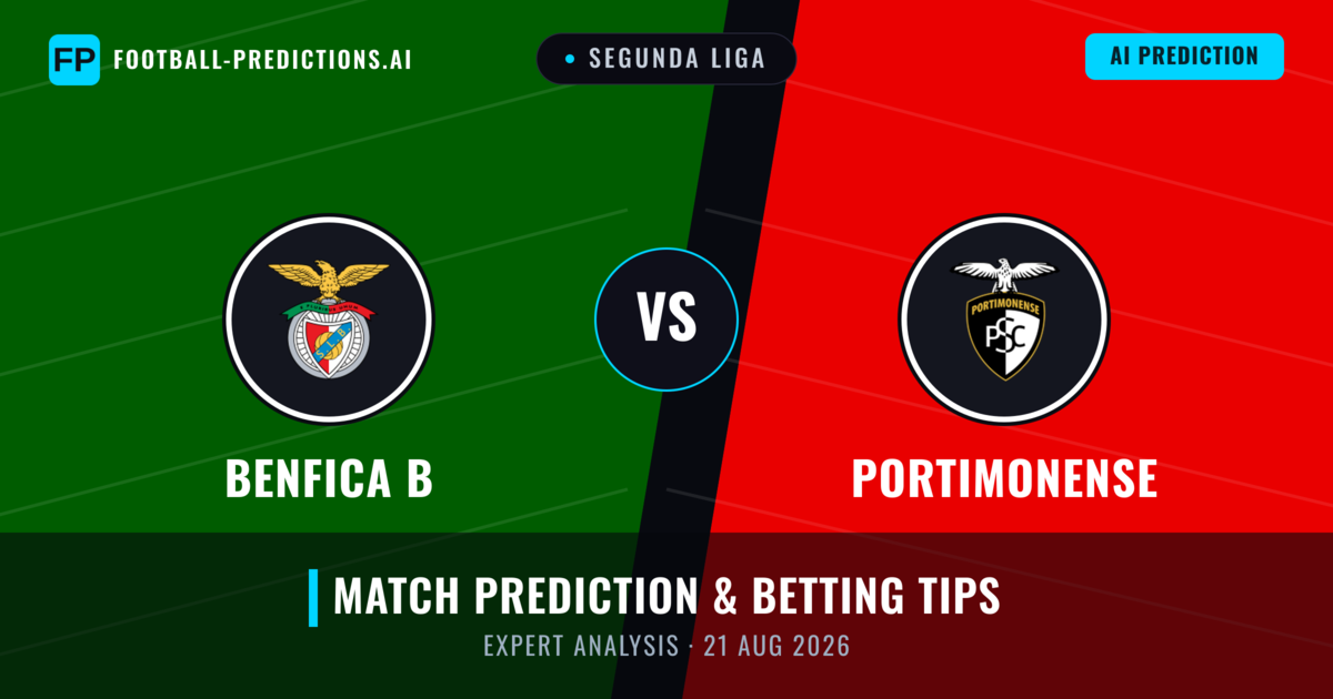 Benfica B vs Portimonense — match prediction & preview