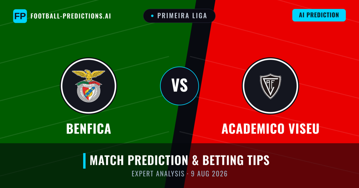 Benfica vs Academico Viseu — match prediction & preview