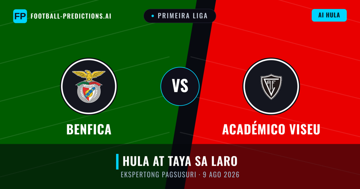 Benfica vs Académico Viseu — hula at preview ng laban