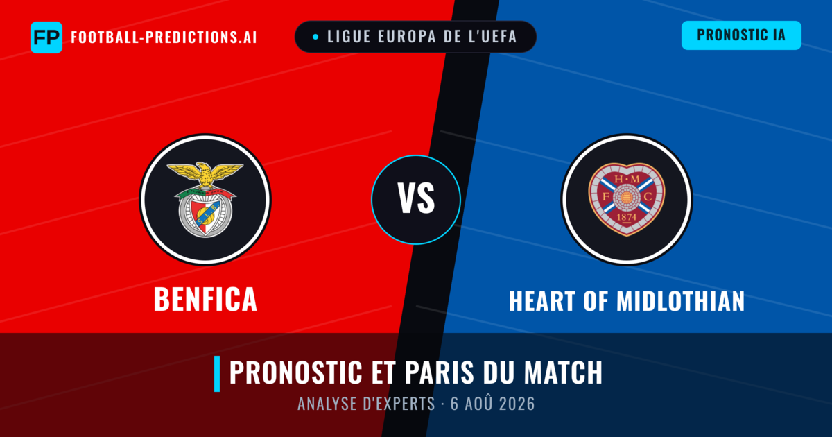 Benfica vs Heart of Midlothian — pronostic et avant-match