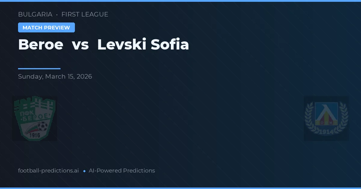 Beroe vs Levski Sofia — pronostico e anteprima del match