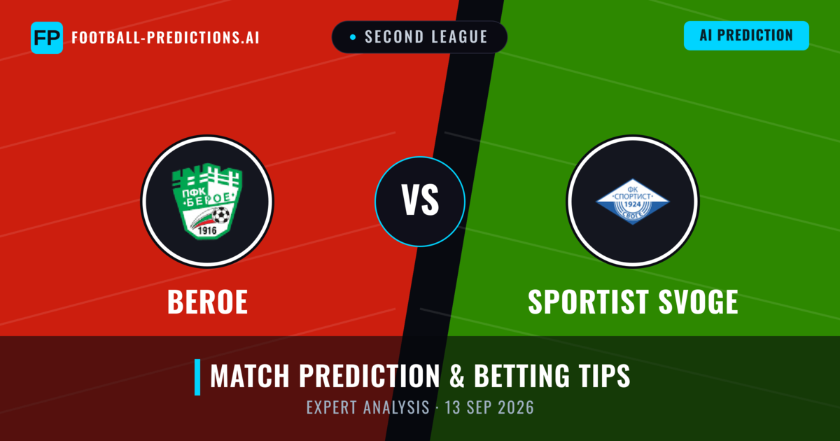 Beroe vs Sportist Svoge — match prediction & preview