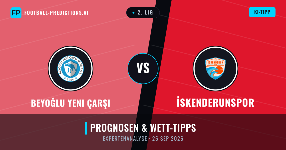 Beyoğlu Yeni Çarşı vs İskenderunspor — Prognose und Spielvorschau
