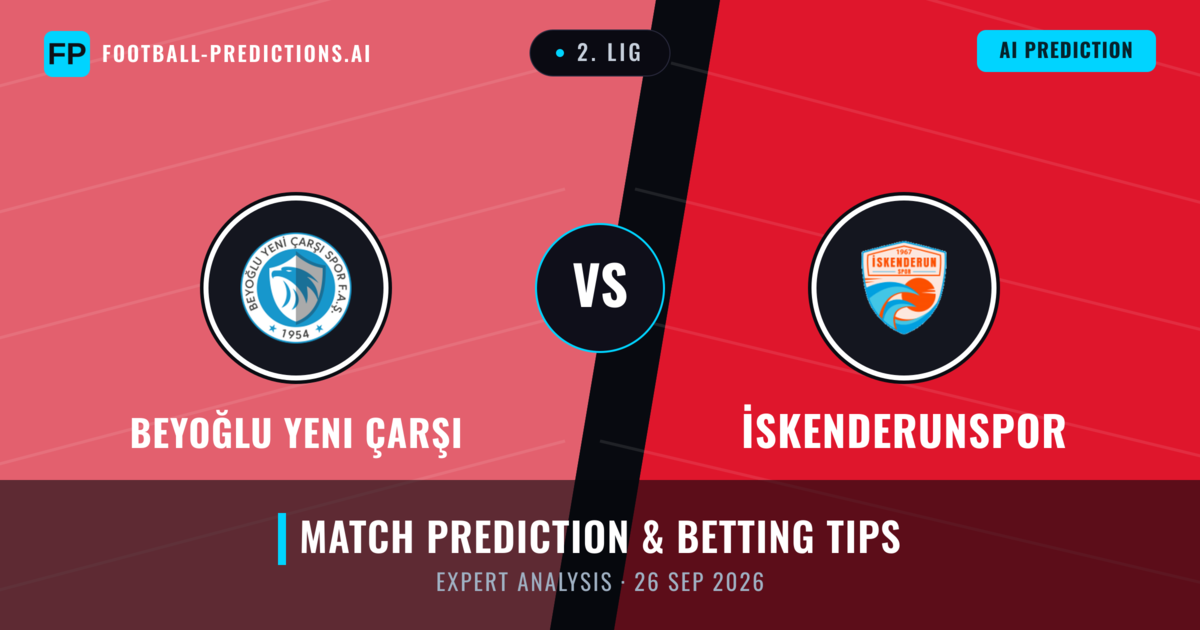 Beyoğlu Yeni Çarşı vs İskenderunspor — match prediction & preview