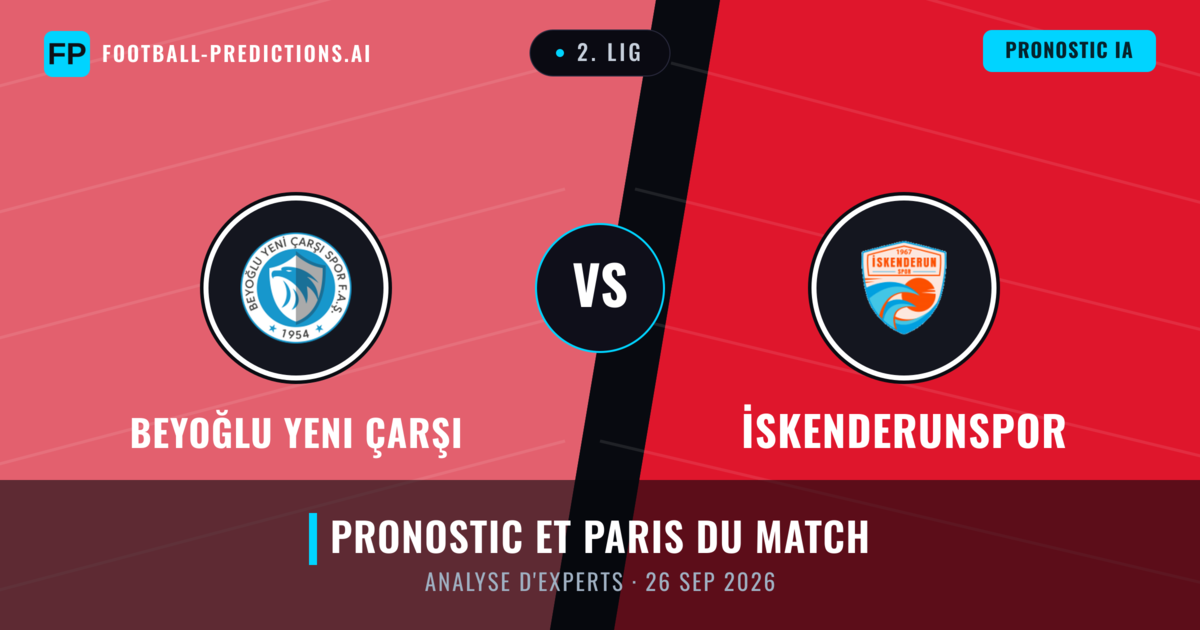 Beyoğlu Yeni Çarşı vs İskenderunspor — pronostic et avant-match