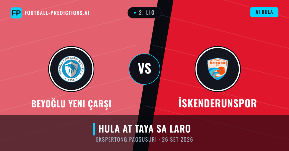 Beyoğlu Yeni Çarşı vs İskenderunspor — hula at preview ng laban