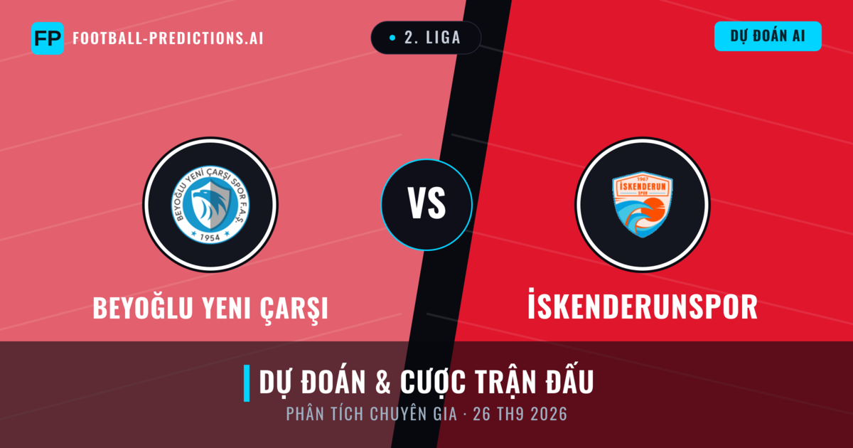 Beyoğlu Yeni Çarşı vs İskenderunspor — dự đoán và xem trước trận đấu