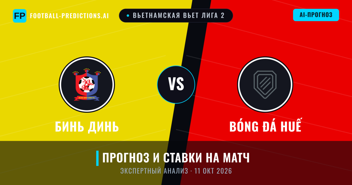 Бинь Динь – Bóng đá Huế — прогноз и превью матча