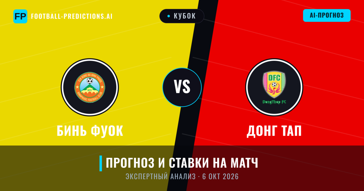 Бинь Фуок – Донг Тап — прогноз и превью матча