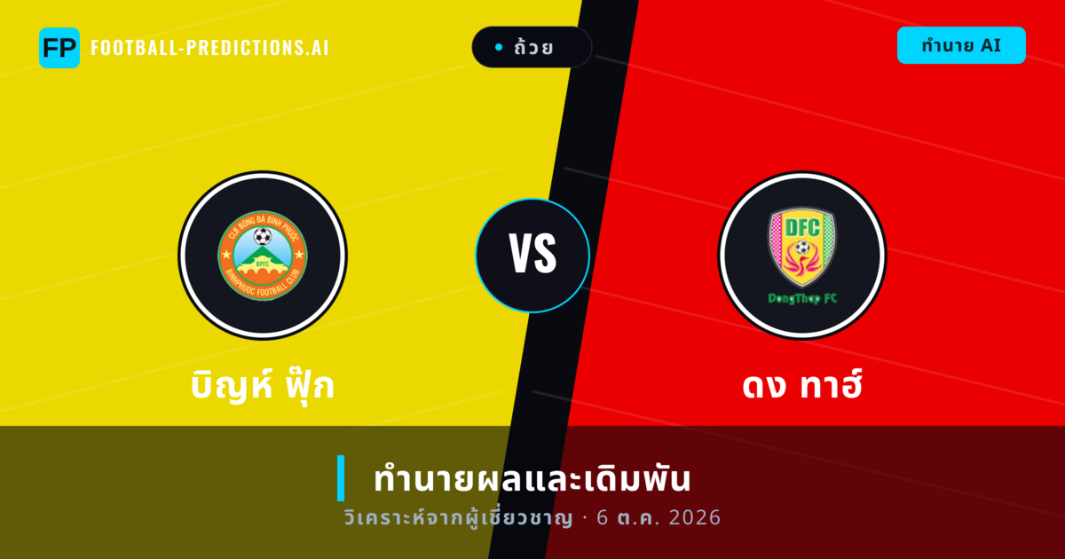 บิญห์ ฟุ๊ก พบ ดง ทาฮ์ — ทำนายผลและพรีวิวการแข่งขัน