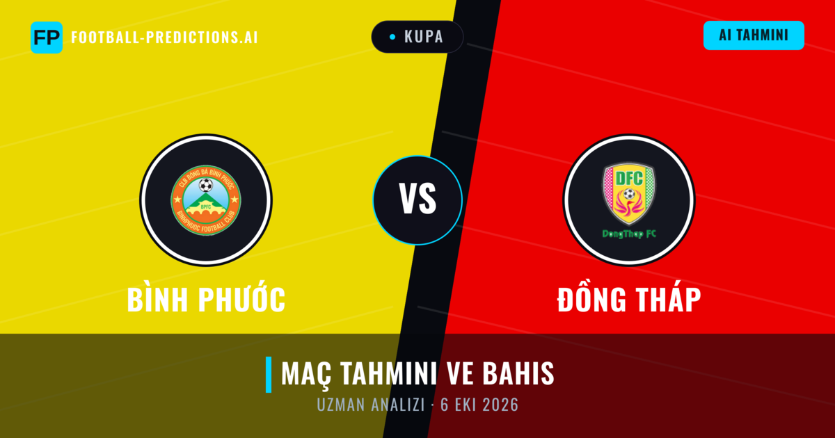 Bình Phước - Đồng Tháp — maç tahmini ve önizleme