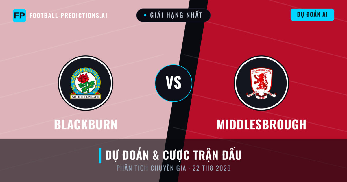 Blackburn vs Middlesbrough — dự đoán và xem trước trận đấu