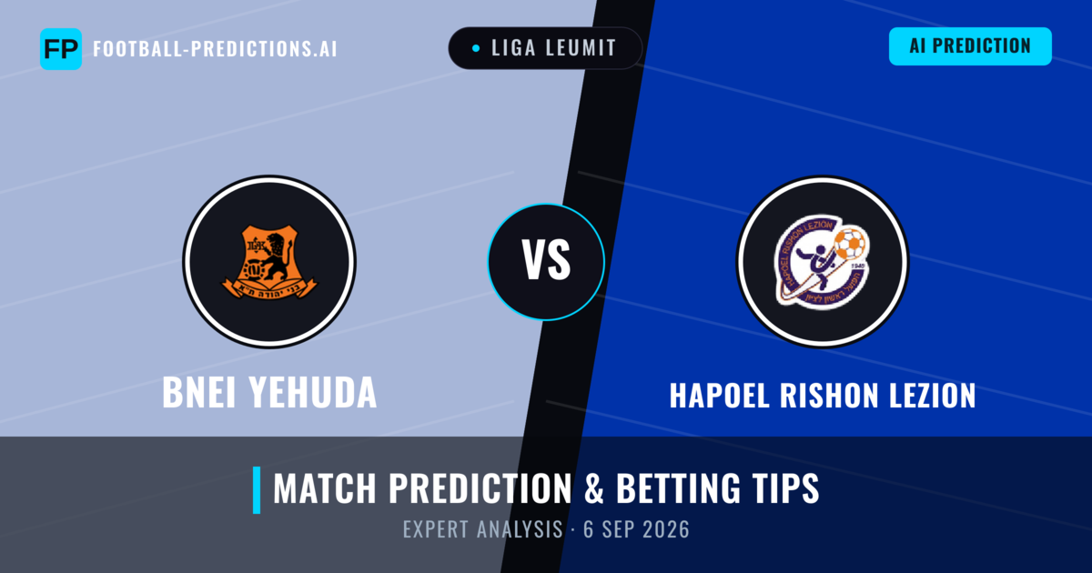 Bnei Yehuda vs Hapoel Rishon LeZion — match prediction & preview