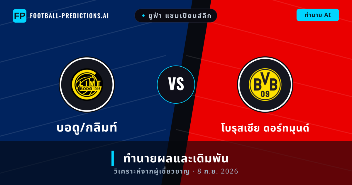 บอดู/กลิมท์ พบ โบรุสเซีย ดอร์ทมุนด์ — ทำนายผลและพรีวิวการแข่งขัน
