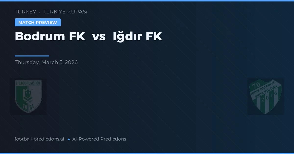 Bodrumspor vs Iğdır FK — prediksi dan pratinjau pertandingan