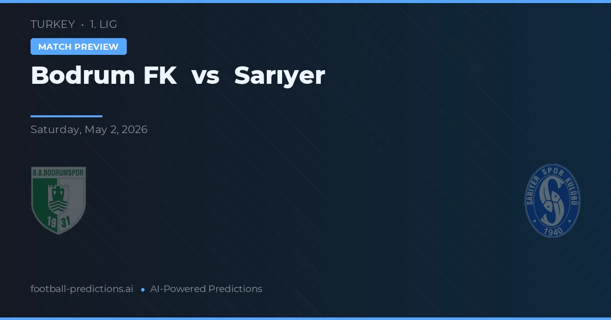 Bodrumspor vs Sarıyer — prediksi dan pratinjau pertandingan