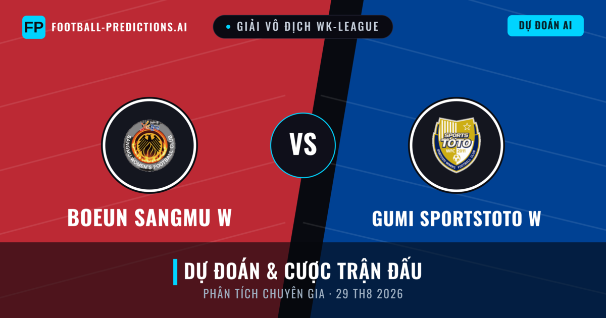 Boeun Sangmu W vs Gumi Sportstoto W — dự đoán và xem trước trận đấu