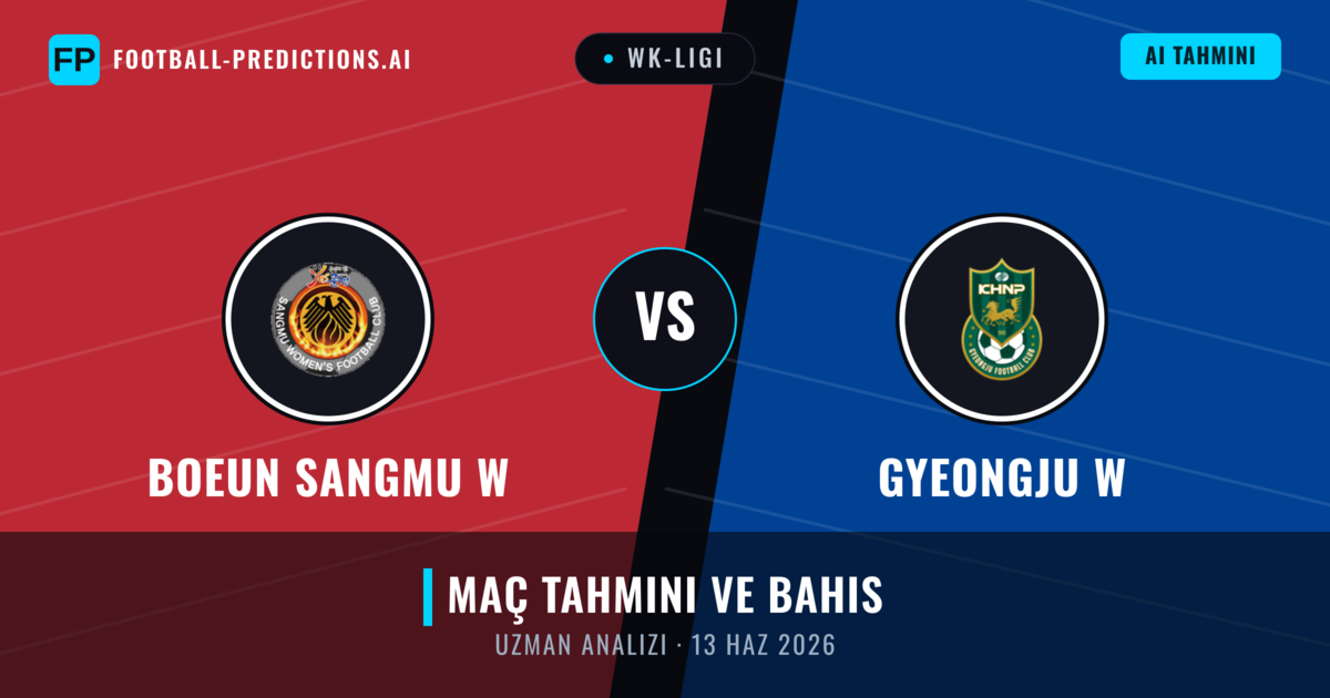Boeun Sangmu W - Gyeongju W — maç tahmini ve önizleme