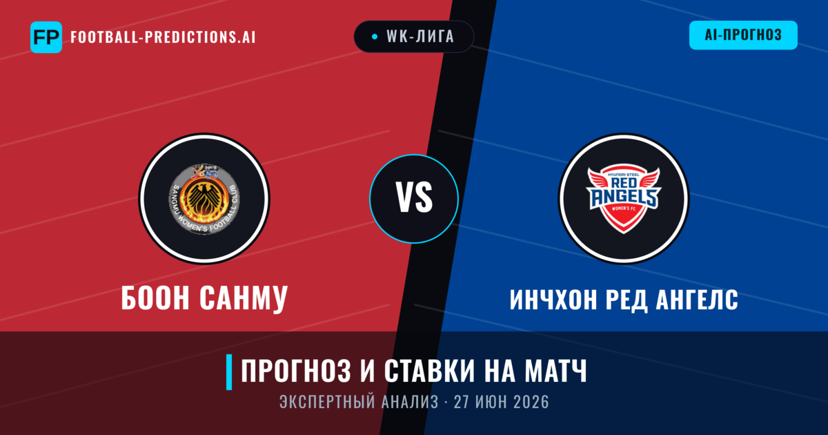 Боон Санму – Инчхон Ред Ангелс — прогноз и превью матча