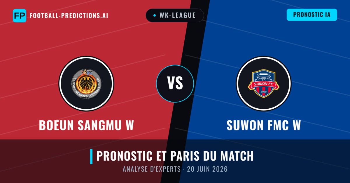 Boeun Sangmu W vs Suwon FMC W — pronostic et avant-match
