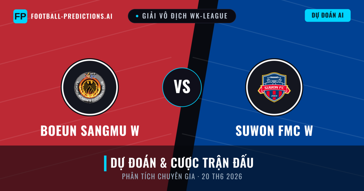 Boeun Sangmu W vs Suwon FMC W — dự đoán và xem trước trận đấu