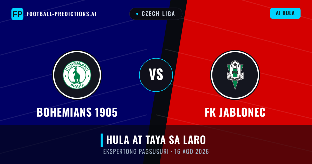 Bohemians 1905 vs FK Jablonec — hula at preview ng laban