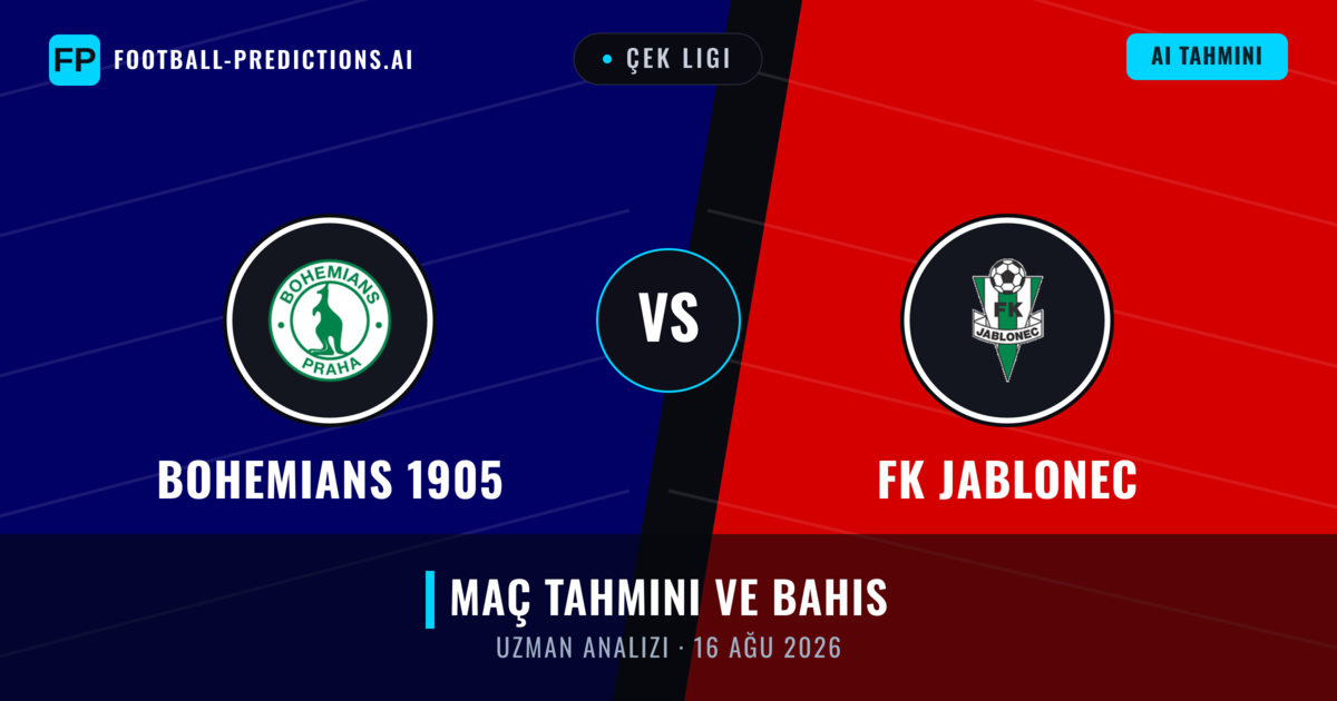 Bohemians 1905 - FK Jablonec — maç tahmini ve önizleme
