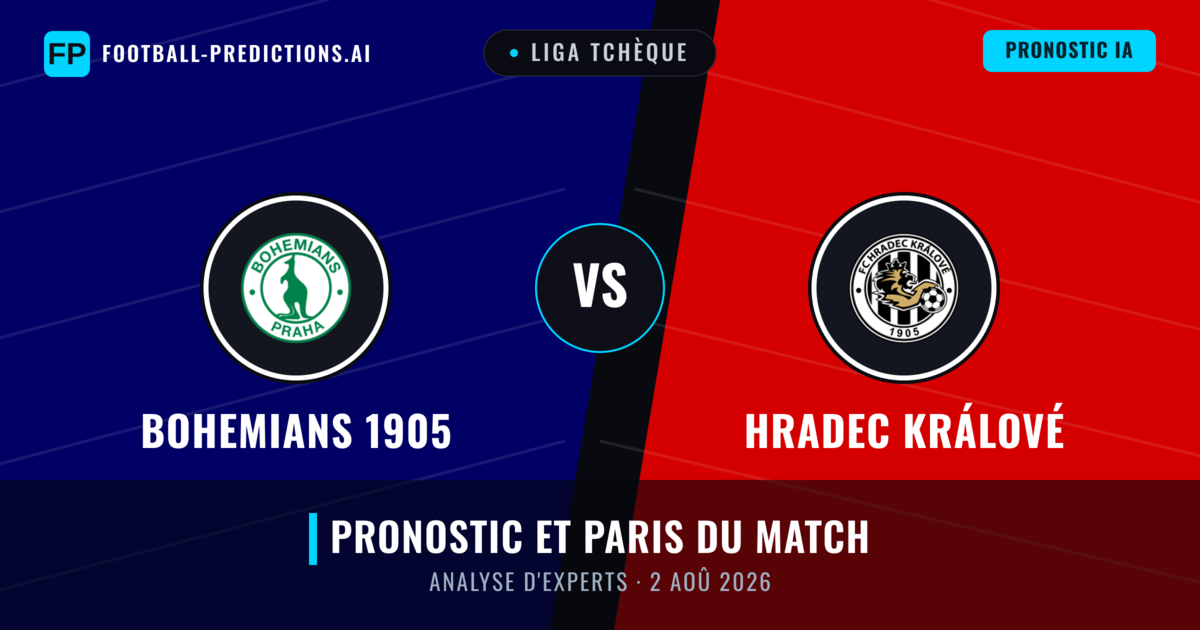 Bohemians 1905 vs Hradec Králové — pronostic et avant-match