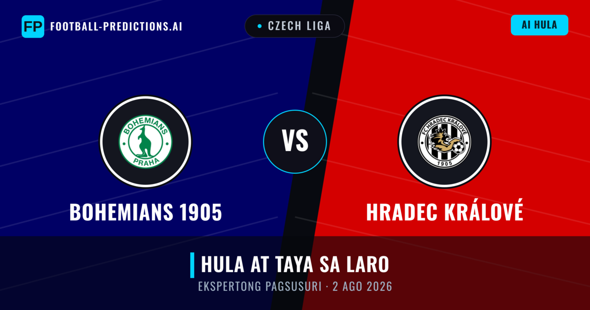 Bohemians 1905 vs Hradec Králové — hula at preview ng laban