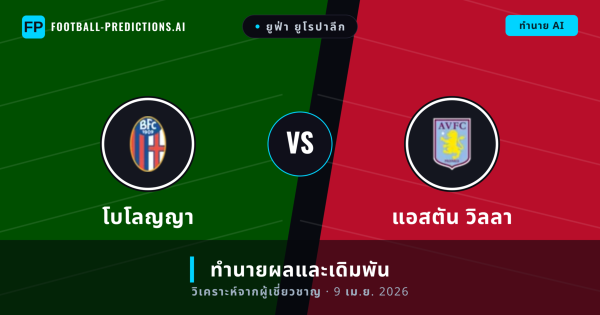 โบโลญญา พบ แอสตัน วิลลา — ทำนายผลและพรีวิวการแข่งขัน