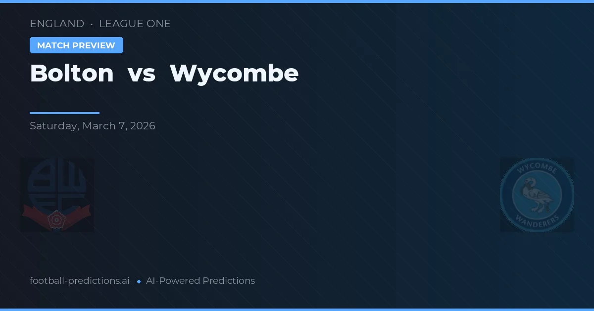 Bolton vs Wycombe — pronostic et avant-match