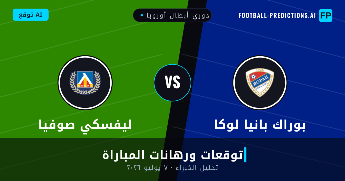 بوراك بانيا لوكا ضد ليفسكي صوفيا — توقعات ومعاينة المباراة