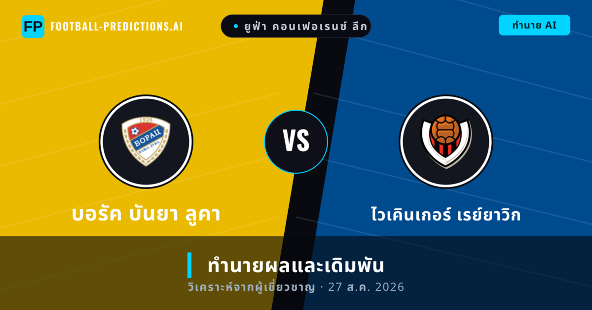 บอรัค บันยา ลูคา พบ ไวเคินเกอร์ เรย์ยาวิก — ทำนายผลและพรีวิวการแข่งขัน