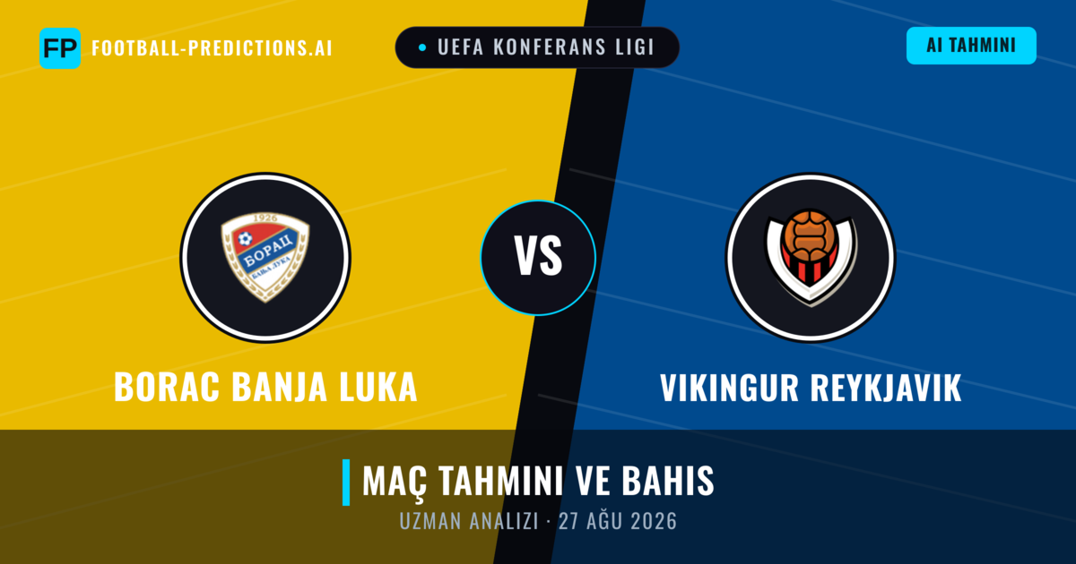 Borac Banja Luka - Vikingur Reykjavik — maç tahmini ve önizleme