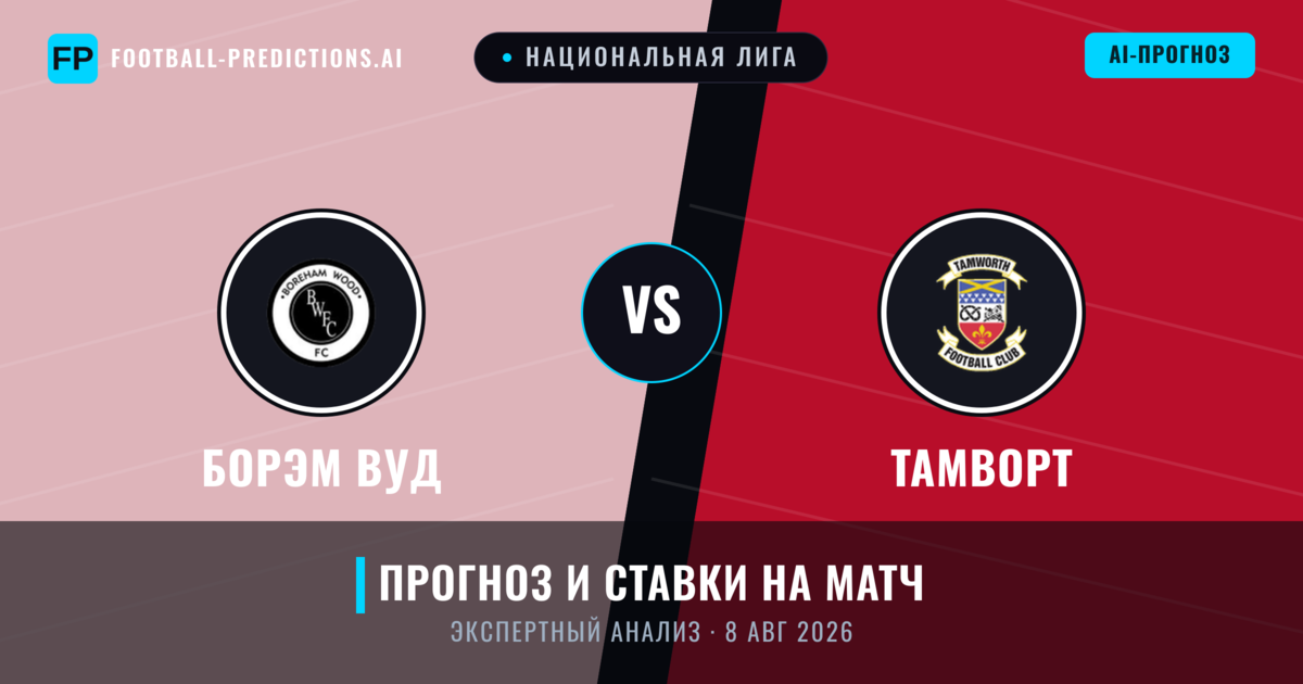 Борэм Вуд – Тамворт — прогноз и превью матча