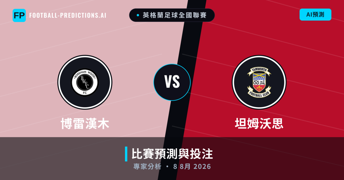 博雷漢木 vs 坦姆沃思 — 比赛预测和前瞻