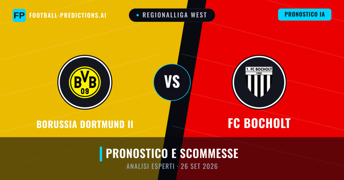 Borussia Dortmund II vs FC Bocholt — pronostico e anteprima del match