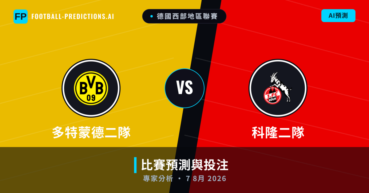 多特蒙德二隊 vs 科隆二隊 — 比赛预测和前瞻