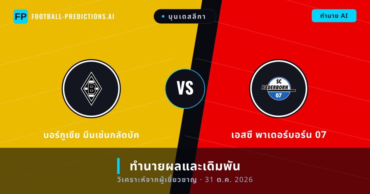 บอร์กูเซีย มึนเช่นกลัดบัค พบ เอสซี พาเดอร์บอร์น 07 — ทำนายผลและพรีวิวการแข่งขัน