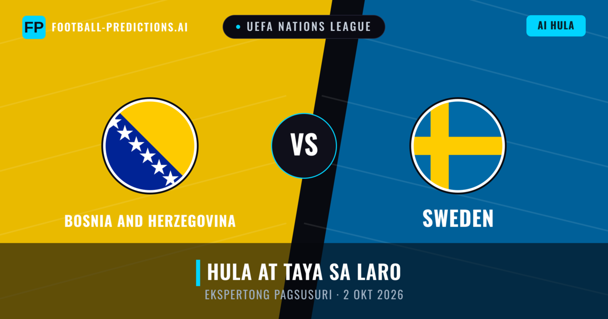 Bosnia and Herzegovina vs Sweden — hula at preview ng laban