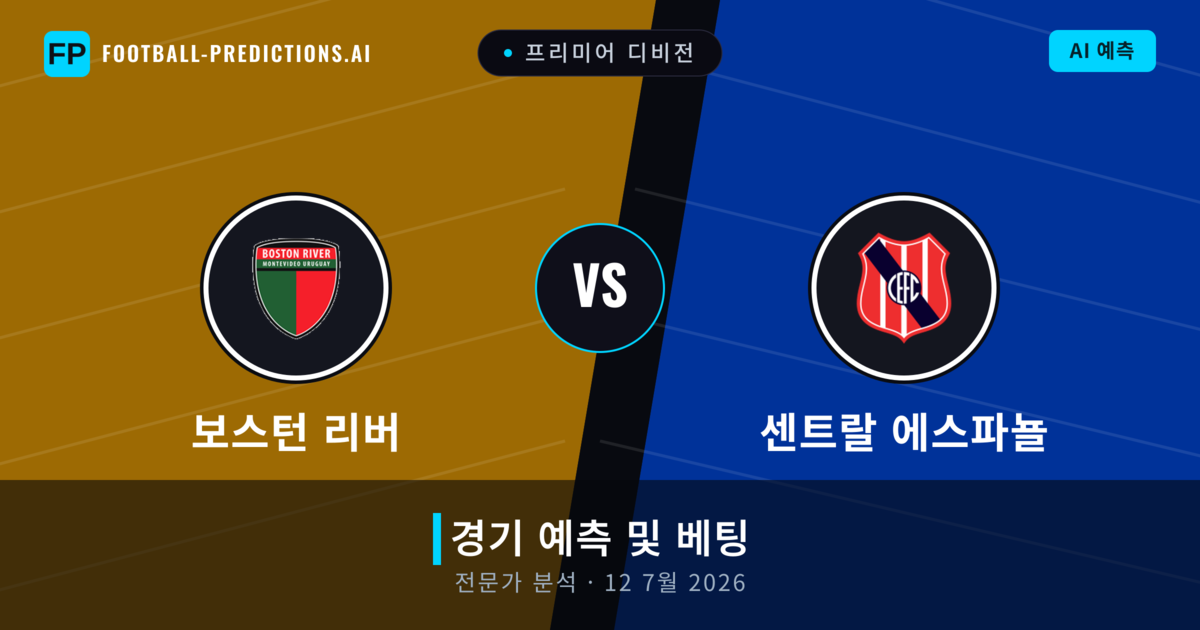 보스턴 리버 대 센트랄 에스파뇰 — 경기 예측 및 프리뷰