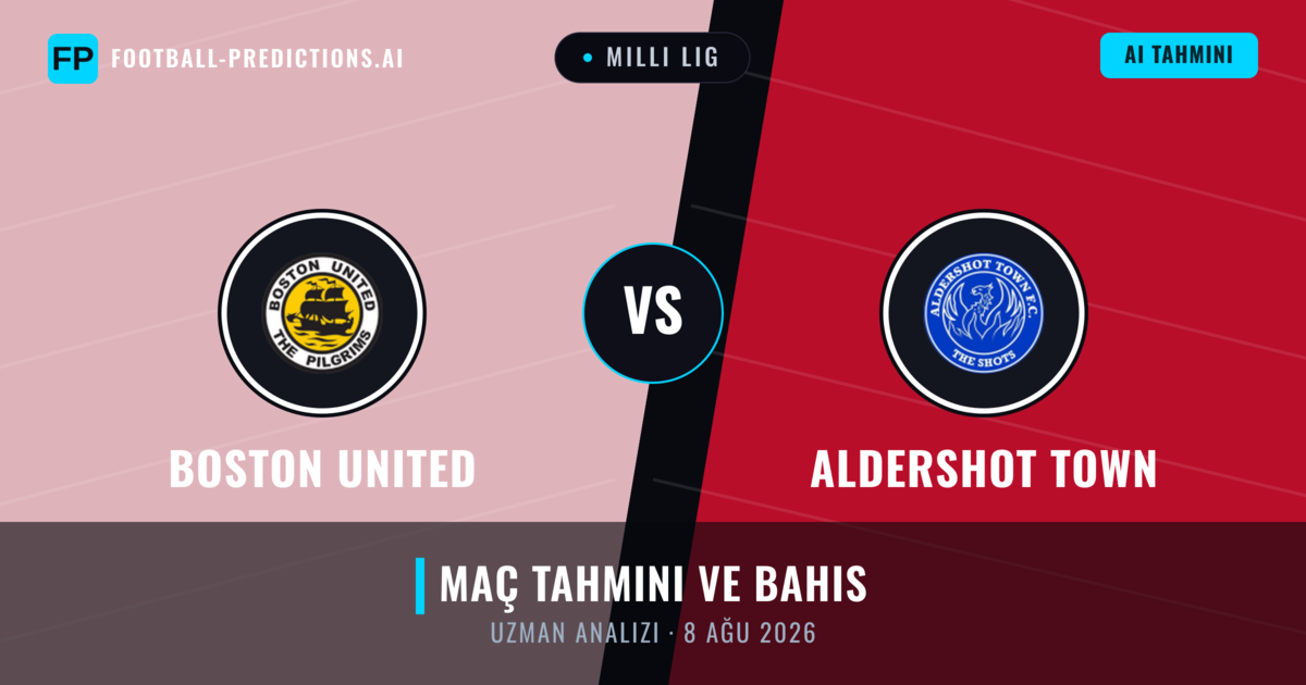 Boston United - Aldershot Town — maç tahmini ve önizleme