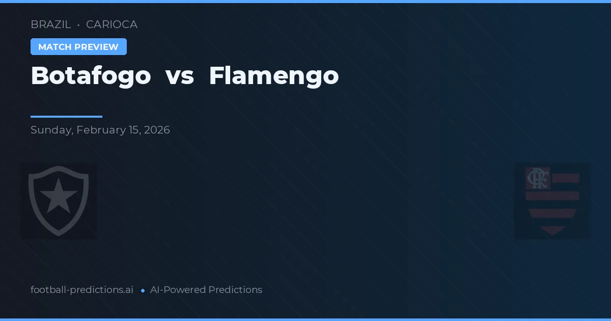 Botafogo vs Flamengo — match prediction & preview